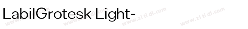 LabilGrotesk Light字体转换